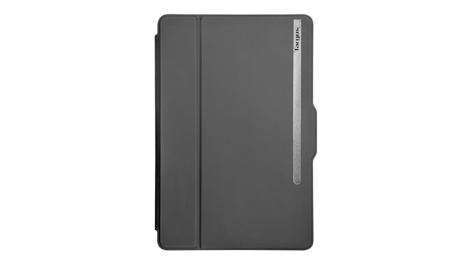 Front view of the closed Targus Click-In Folio Case with a logo strip