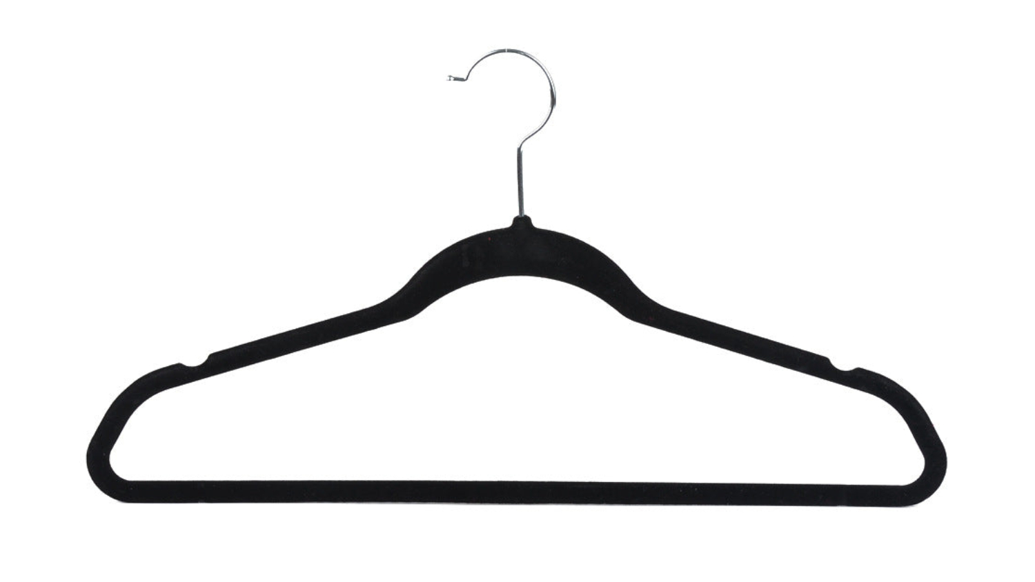Kmall Velvet Clothes Hangers 45cm 50pcs. - Black