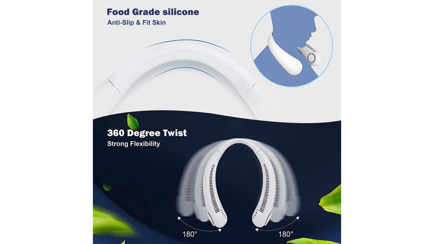 Kmall Portable Bladeless Personal Fan - White