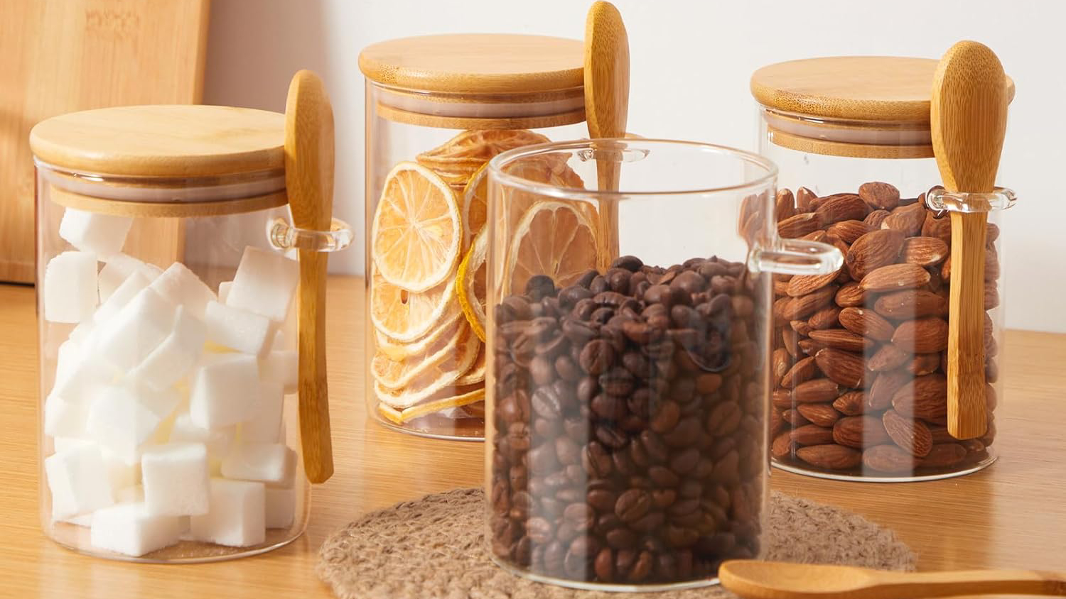 Kmall Glass Storage Jars 200ml 4pcs.