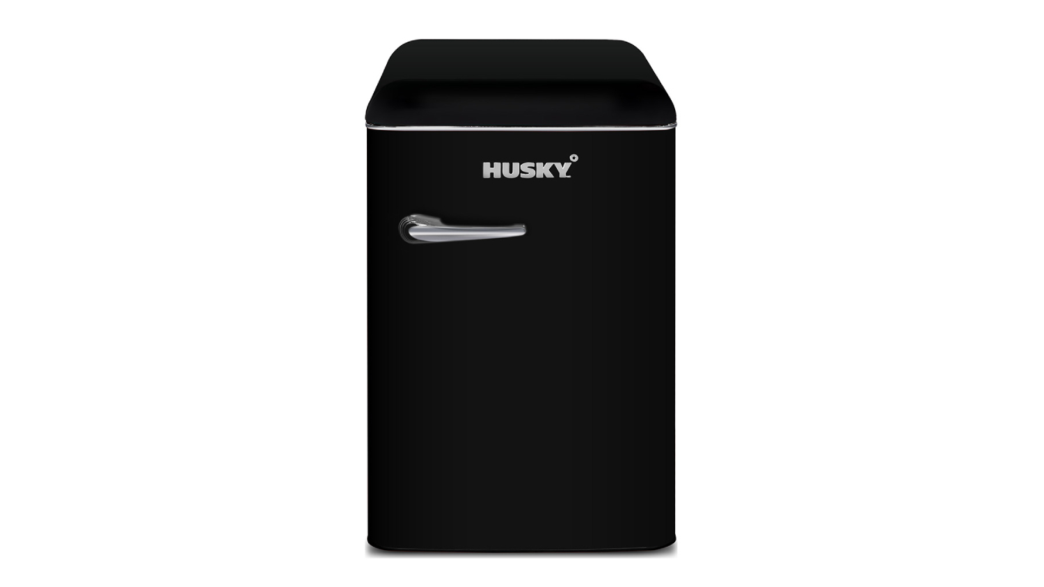 A front view of the Husky Bar Fridge