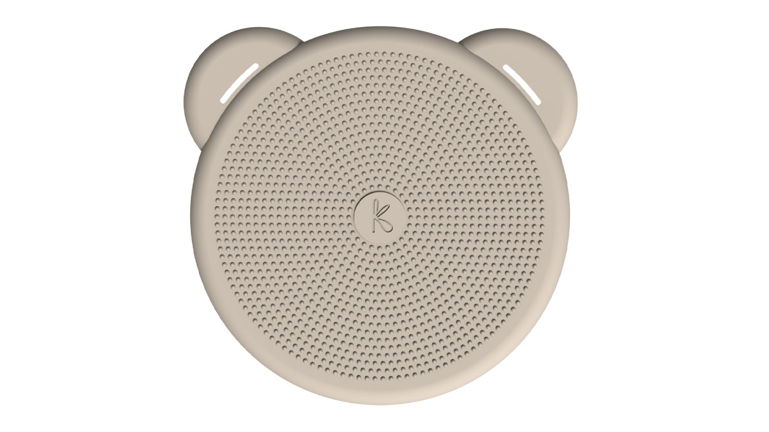 Beige Kreafunk wireless charging pad with textured surface and two rounded ear-like shapes at the top