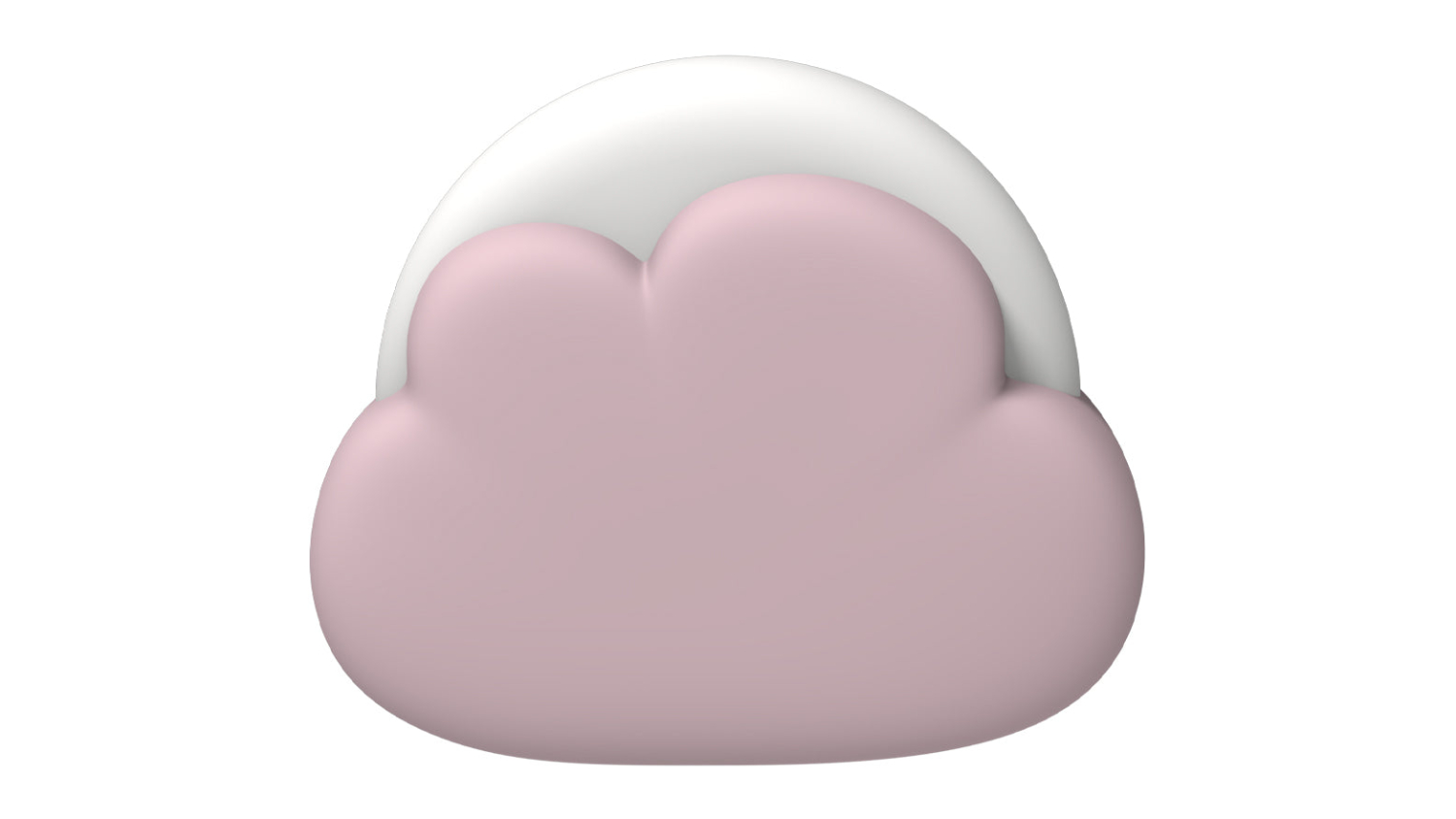 A front view of the cloudy rechargeable night light