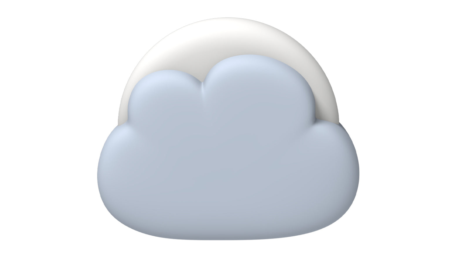 A front view of the cloudy rechargeable night light