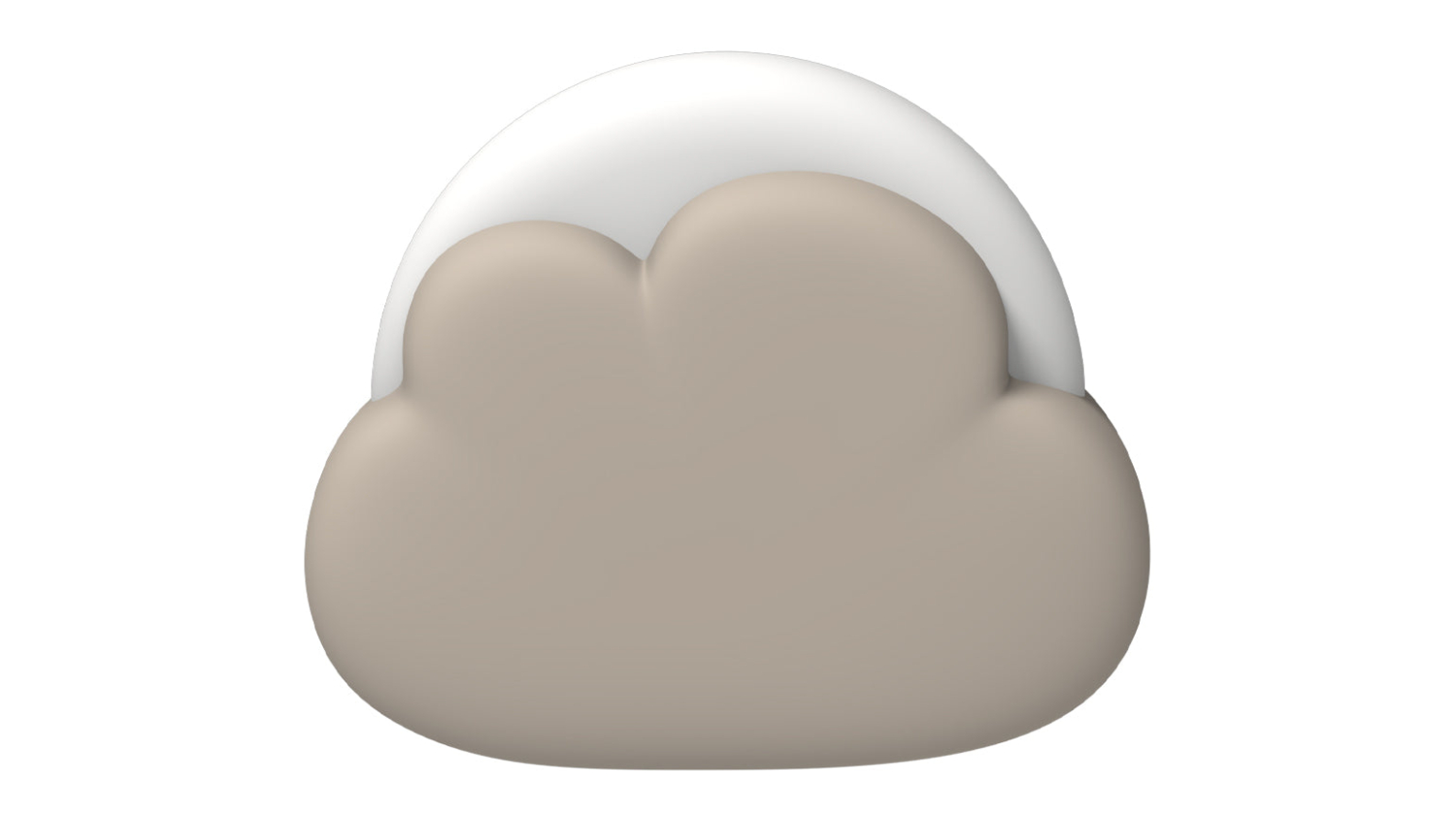 A front view of the cloudy rechargeable night light