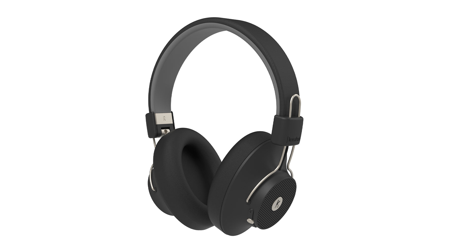 Kreafunk aBEAT Qi Bluetooth Over-Ear Headphones in stylish black colour