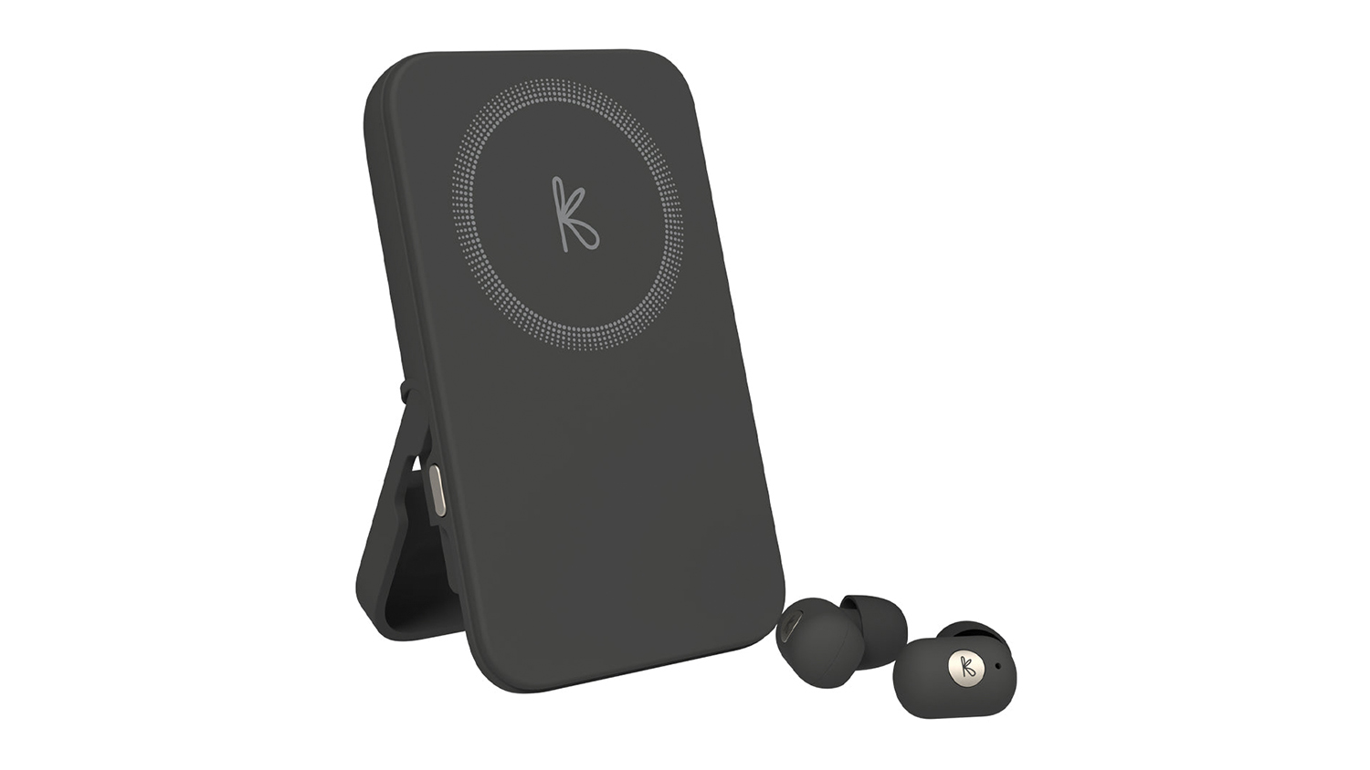 Kreafunk toCHARGE GO Wireless Earbuds and Portable Powerbank in stylish black colour
