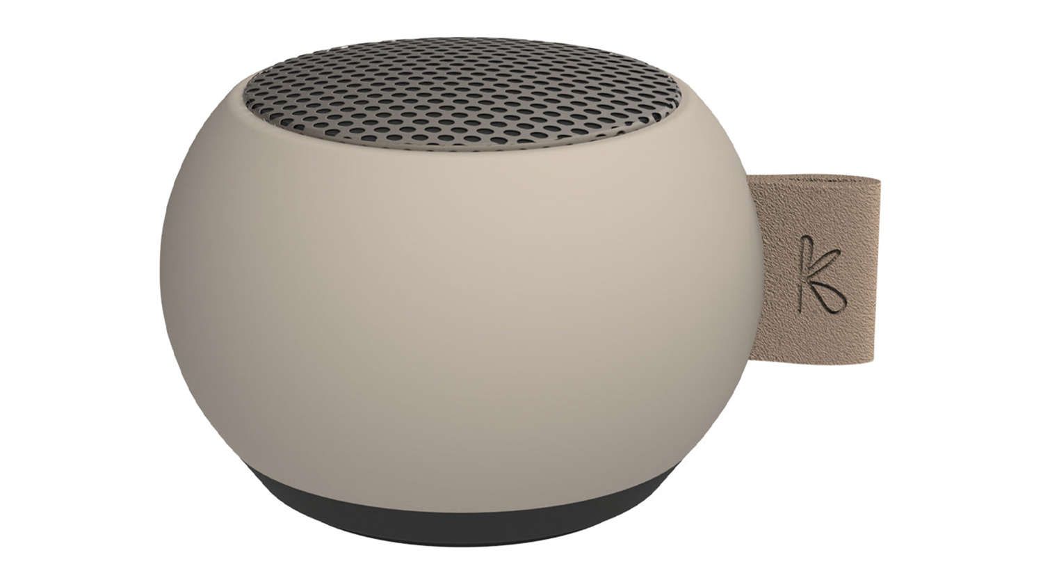 A Kreafunk aGO mini Portable Bluetooth Speaker in stylish sand colour