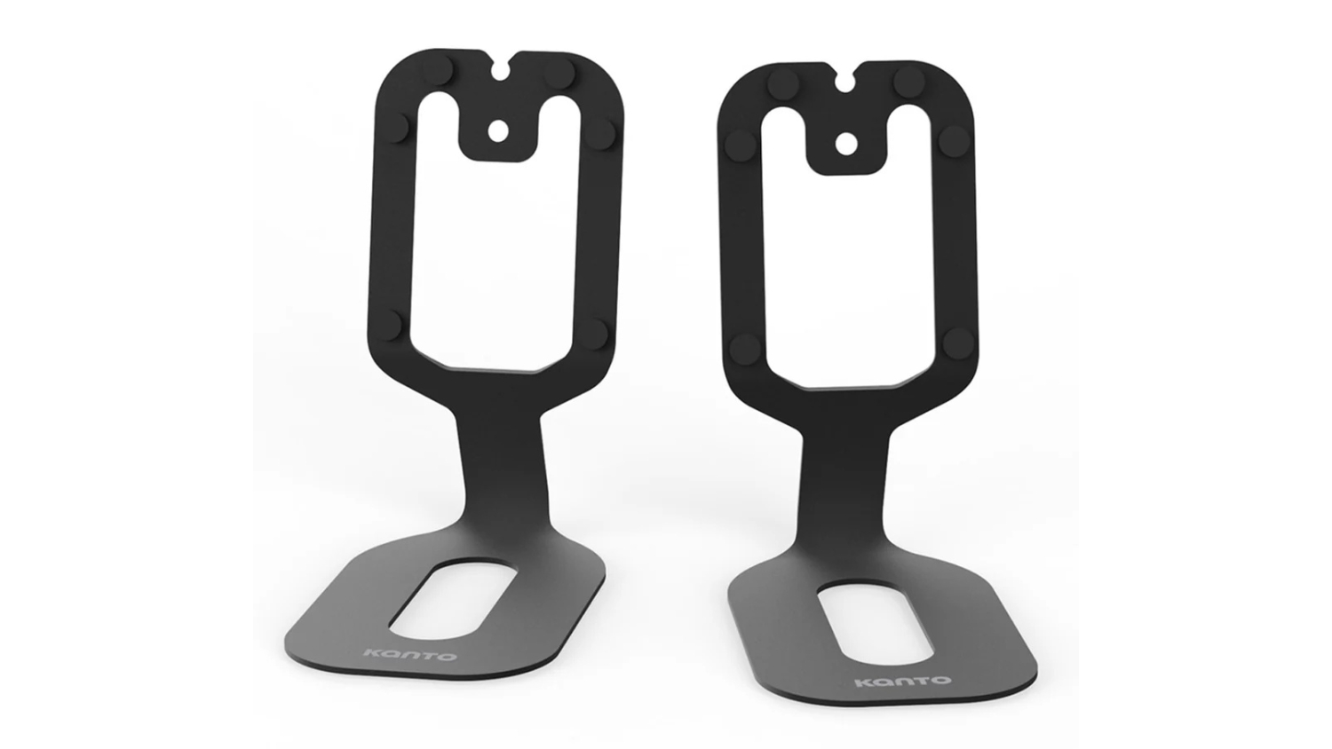 A front view of the Kanto SU2 speaker stands