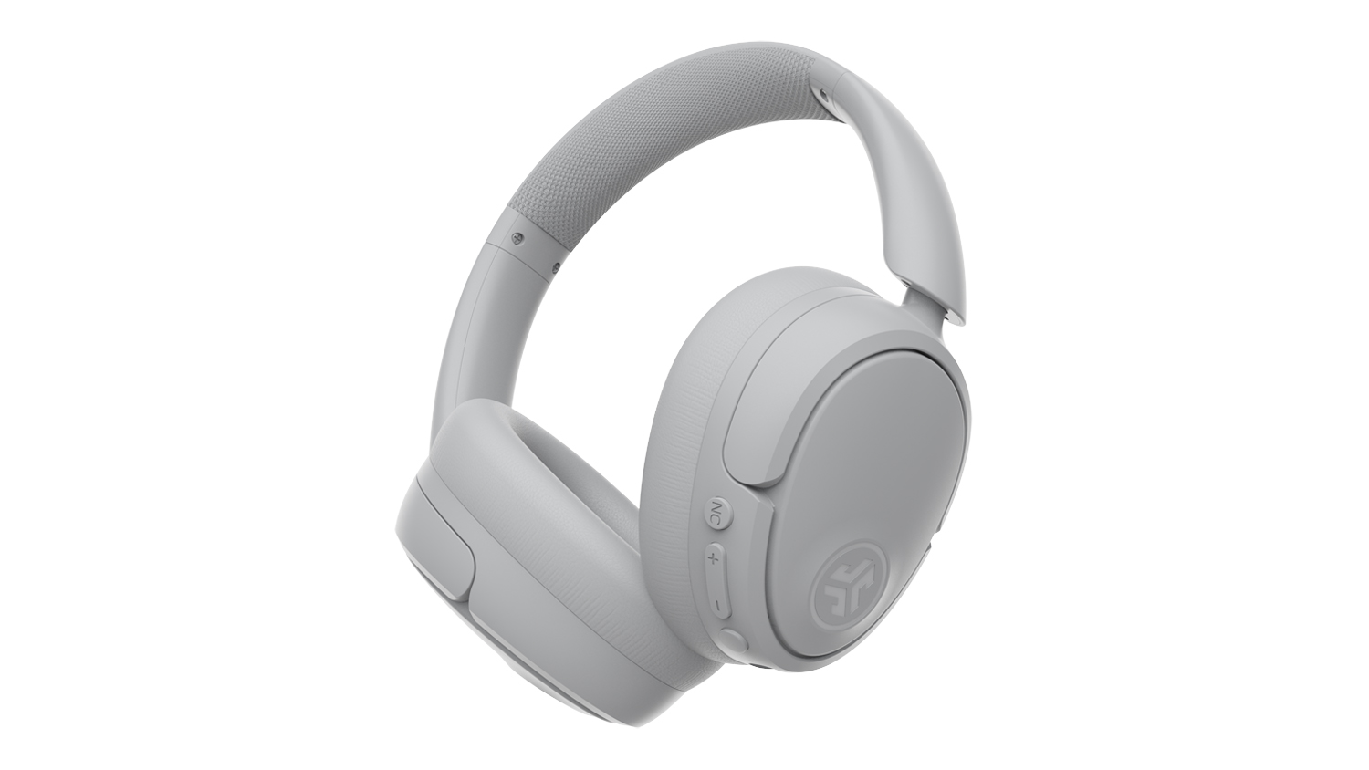 A JLab JBuds Lux Active Noise Cancelling Wireless Over-Ear Headphones in cloud white finish