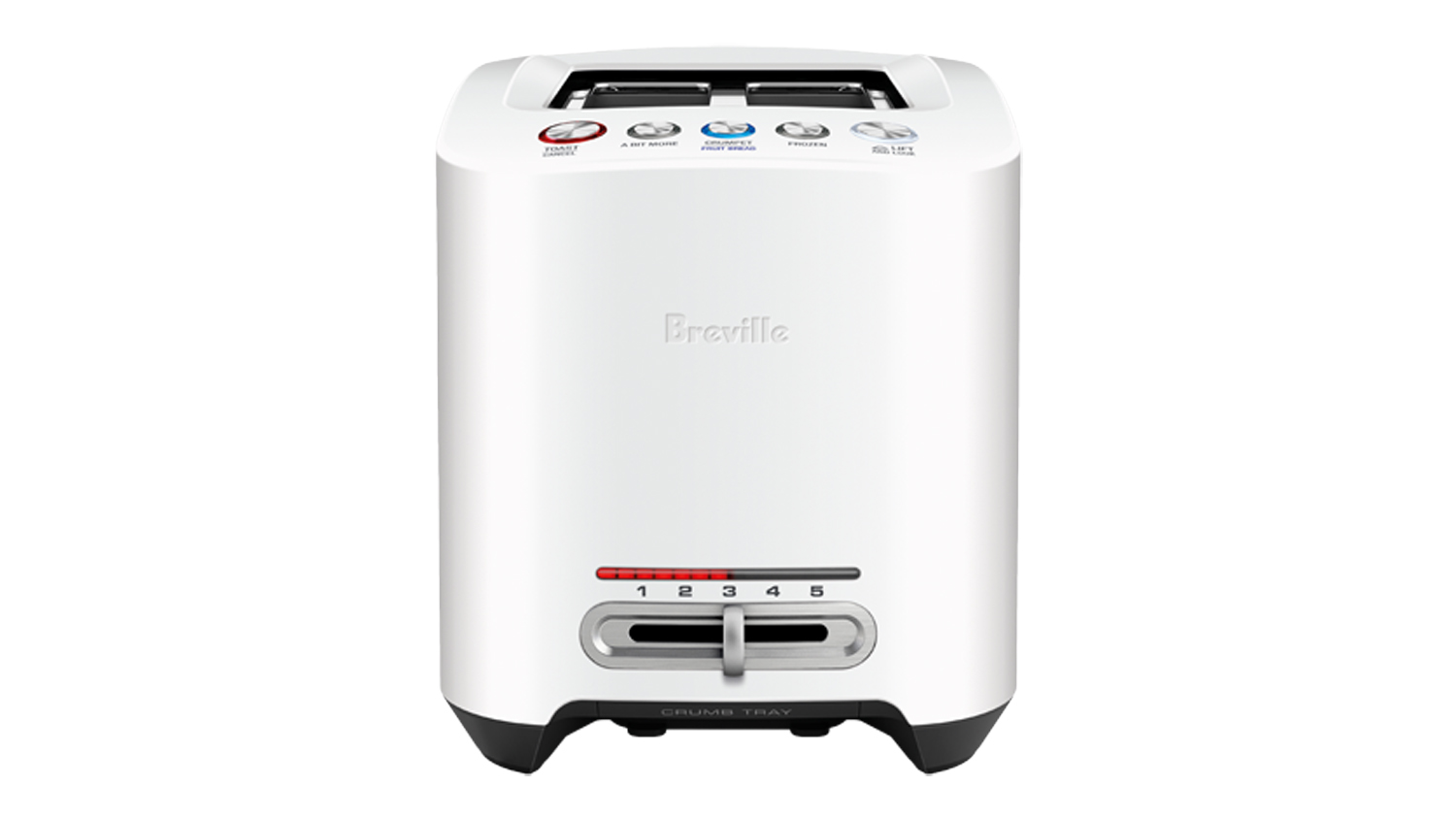 A front view of the Breville the Smart Toast 4 Slice Long Slot Toaster