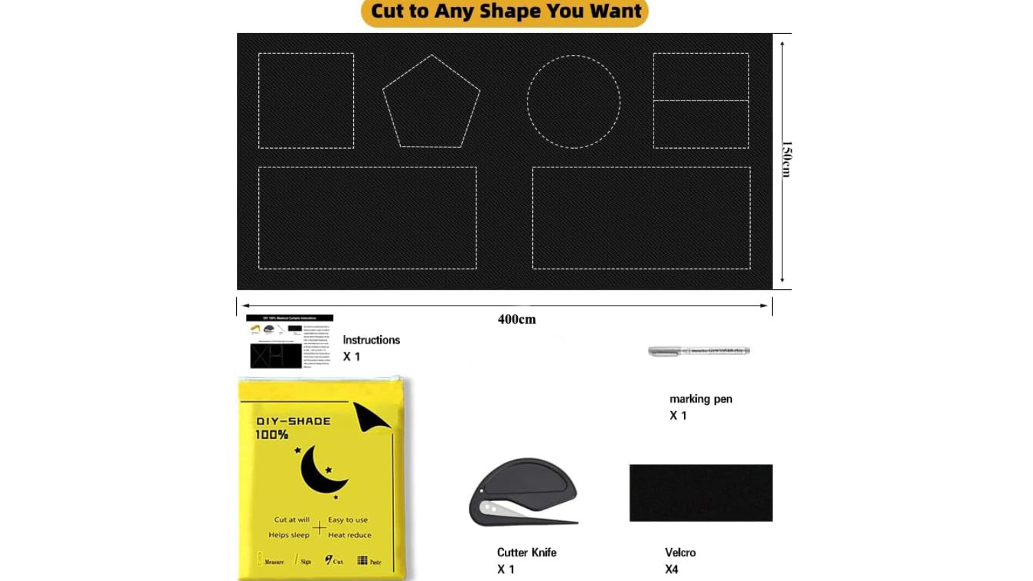 Kmall Blackout Curtains 150 x 400cm