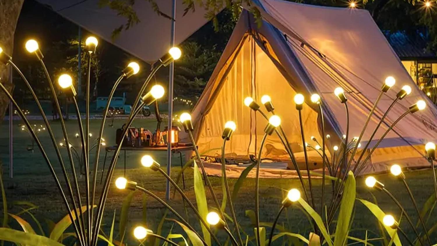 Kmall Solar Powered LED Firefly Lights 2pcs.