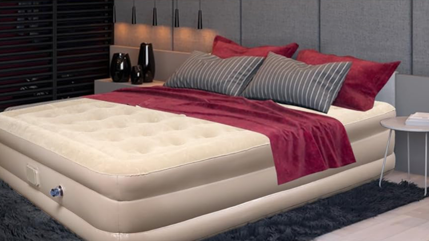 Kmall Automatic Inflatable Air Bed with Pump 198 x 152 x 40cm