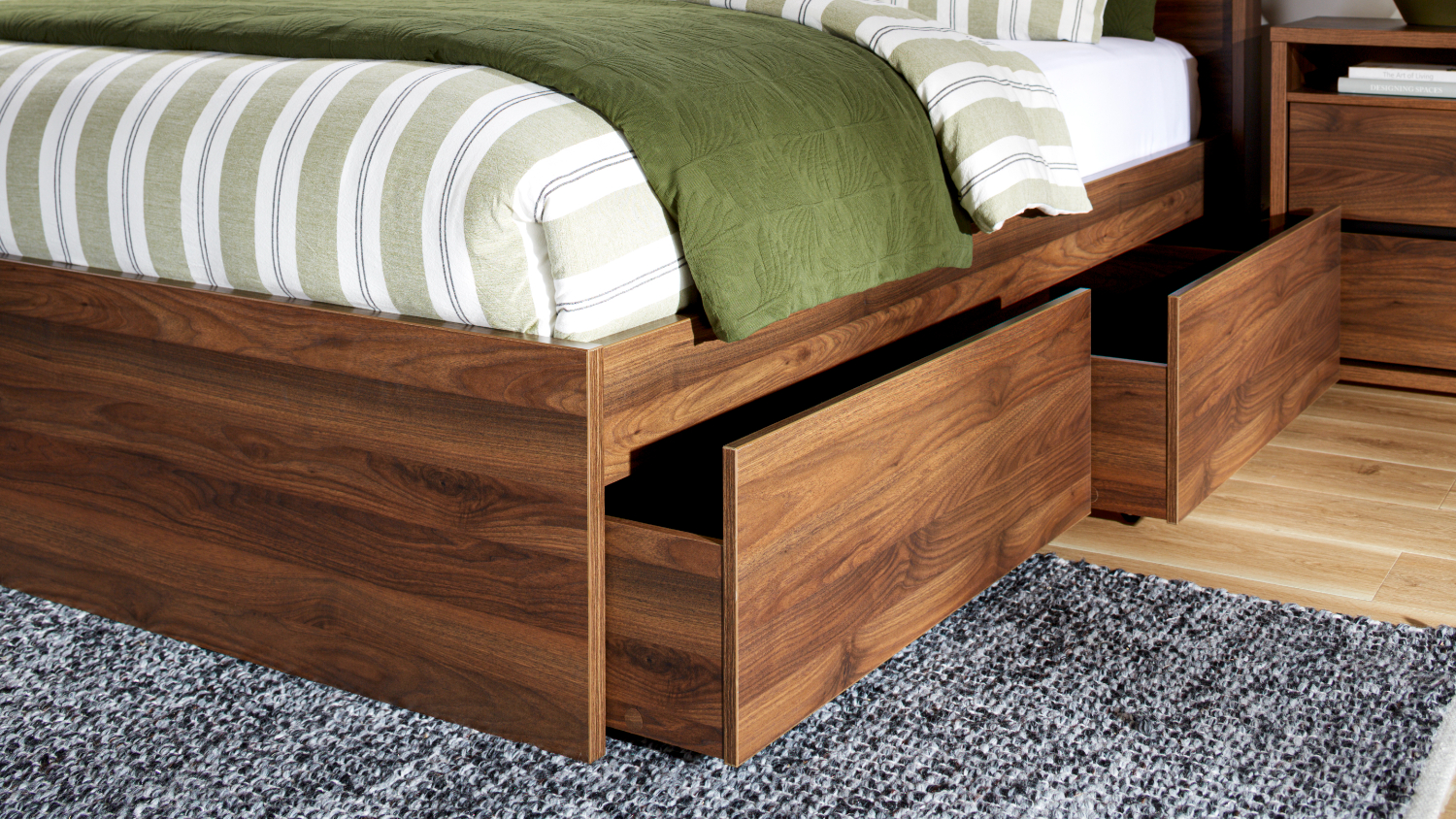 Finn Under Bed Storage Drawer - Walnut