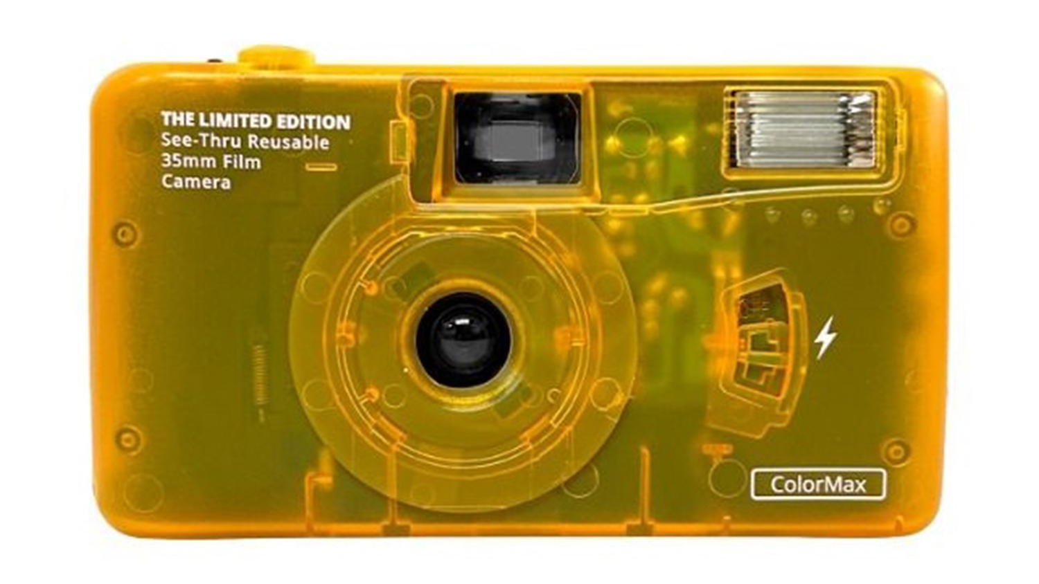 A Kodak Premium Film Camera in a translucent yellow colour