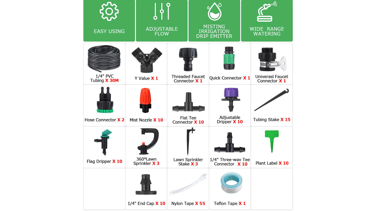 Kmall Garden Drip Irrigation System 30m