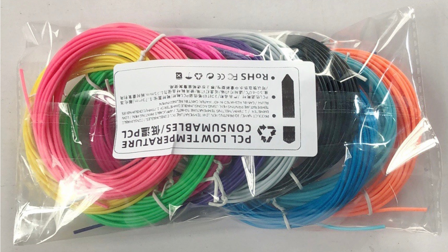 Kmall 3D Filament Printing Pen Replacement Filaments 5m 10pcs. - Multicolour