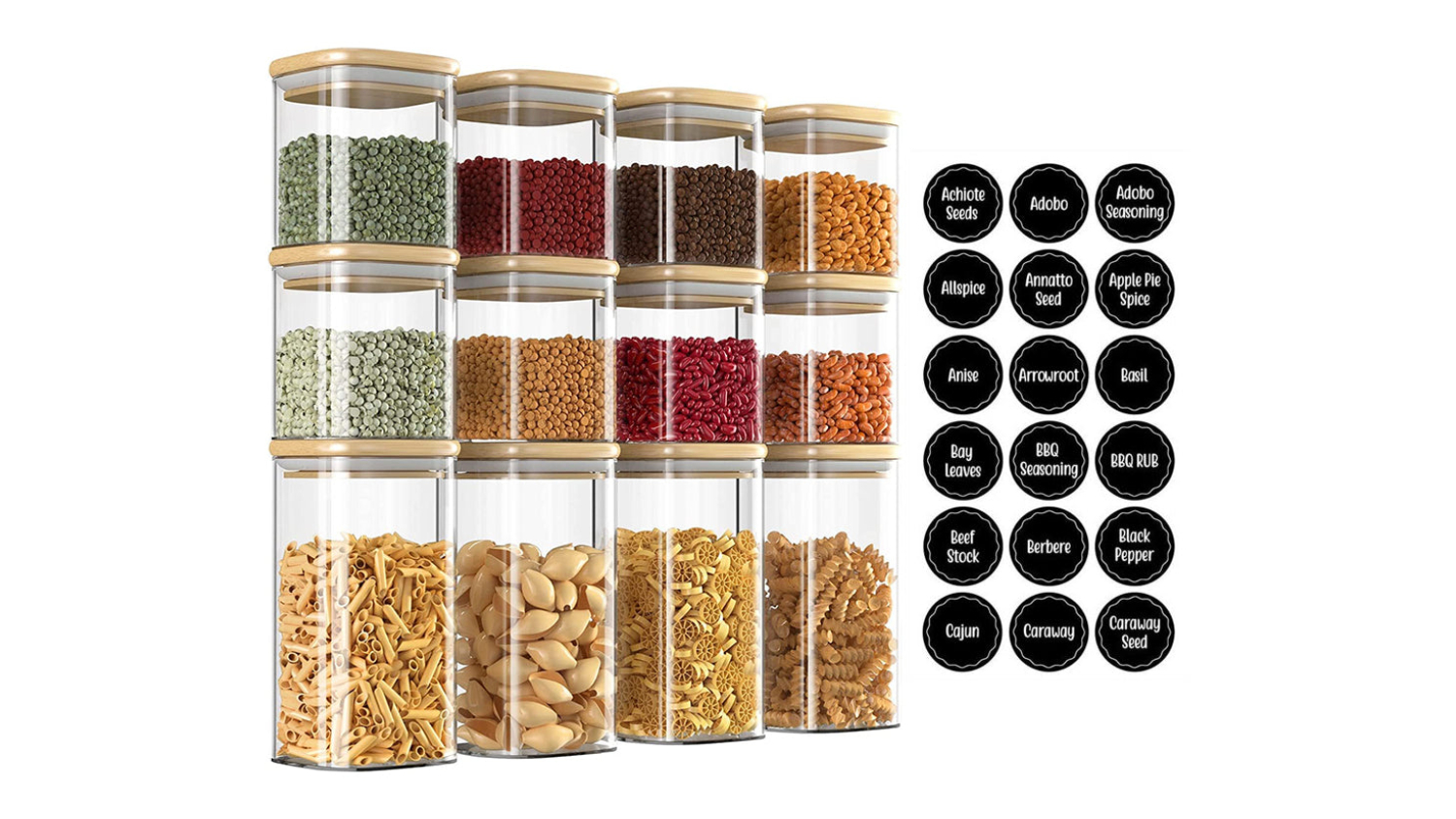 Kmall Square Glass Storage Containers 12pcs.