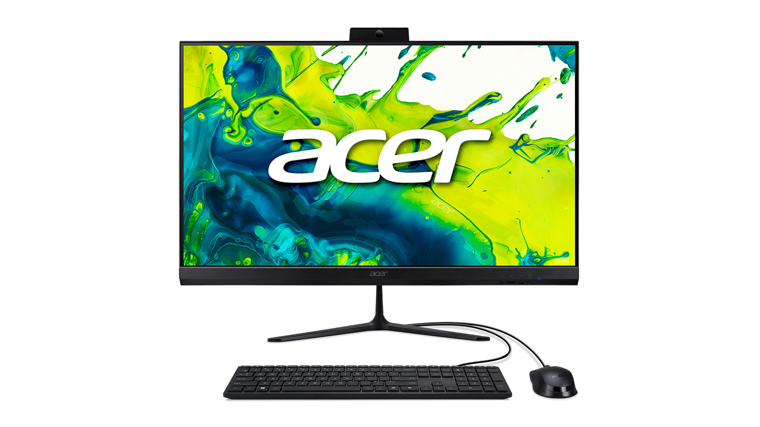 Acer Aspire 27" All-in-One Desktop with monitor, keyboard, and mouse