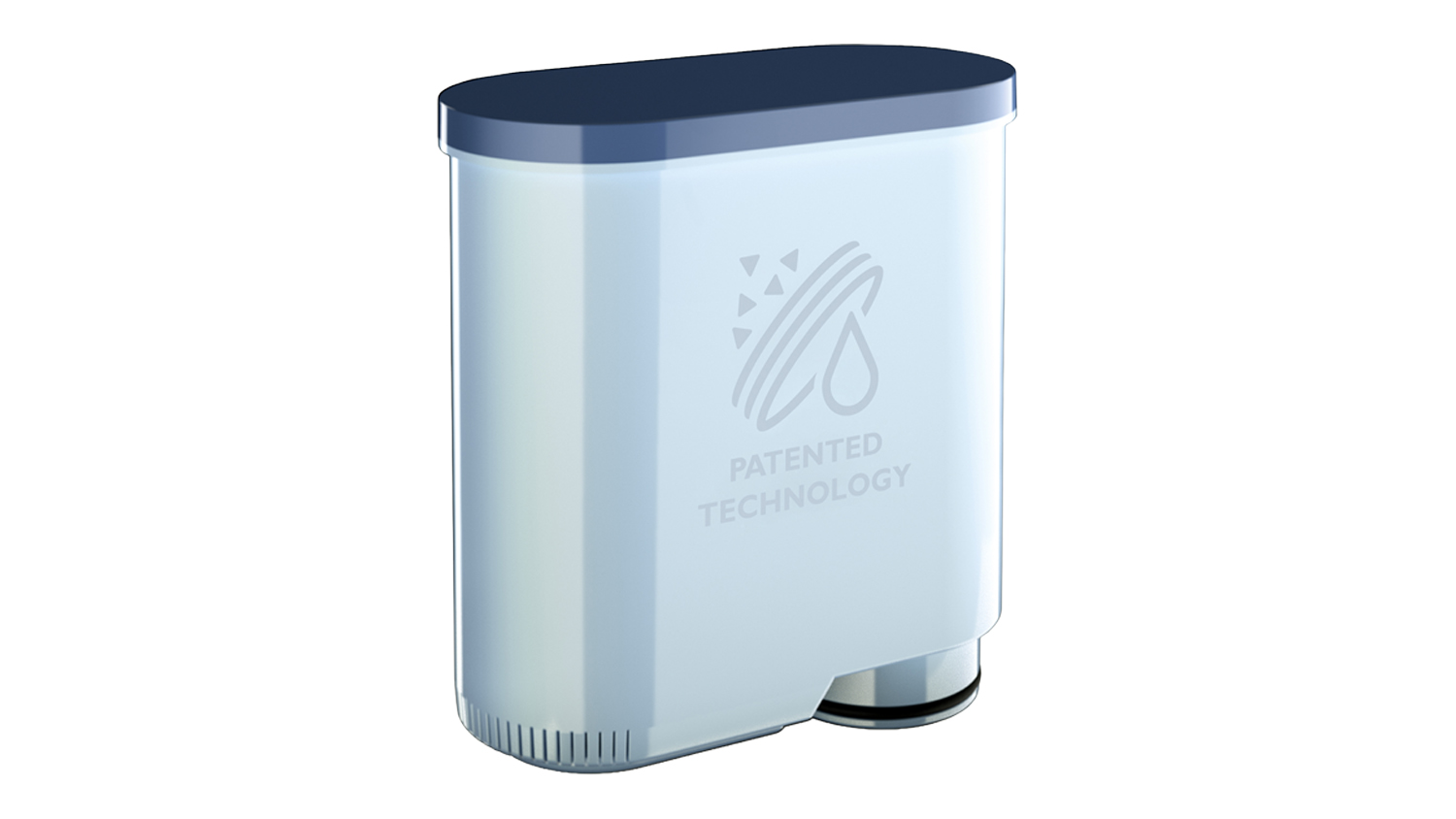 A Philips AquaClean Calc and Water Filter with Patented Technology label