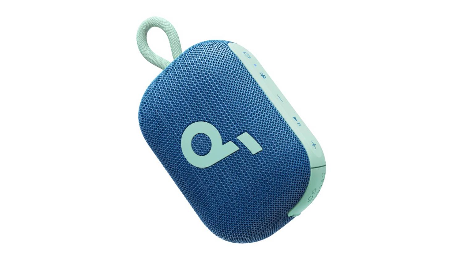 Soundcore Select 4 Go portable Bluetooth speaker in blue with built-in strap for easy carrying