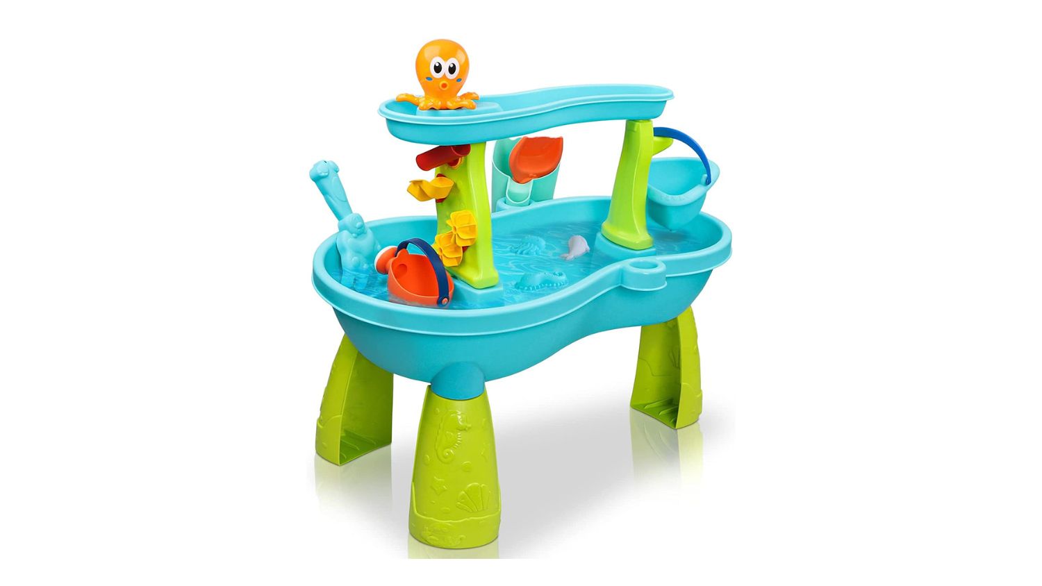 A left-angled view of the children's play table