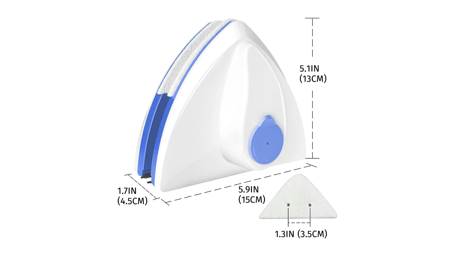 Kmall Magnetic Glass Pane Cleaning Brush with Replacement Pads