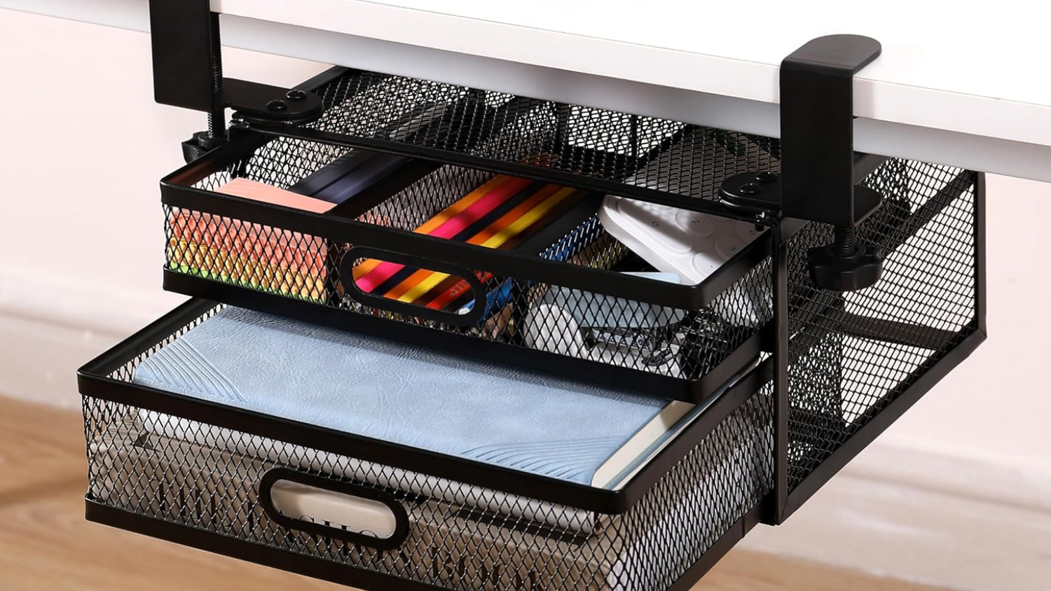 Kmall Under-Desk Sliding Dual Desk Drawer