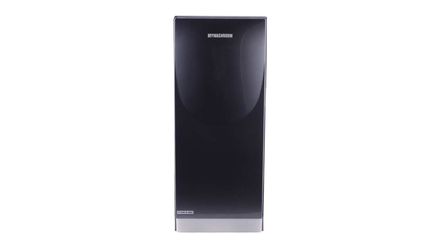 A front view of the MyWashroom Vertical Premium Commercial Hand Dryer