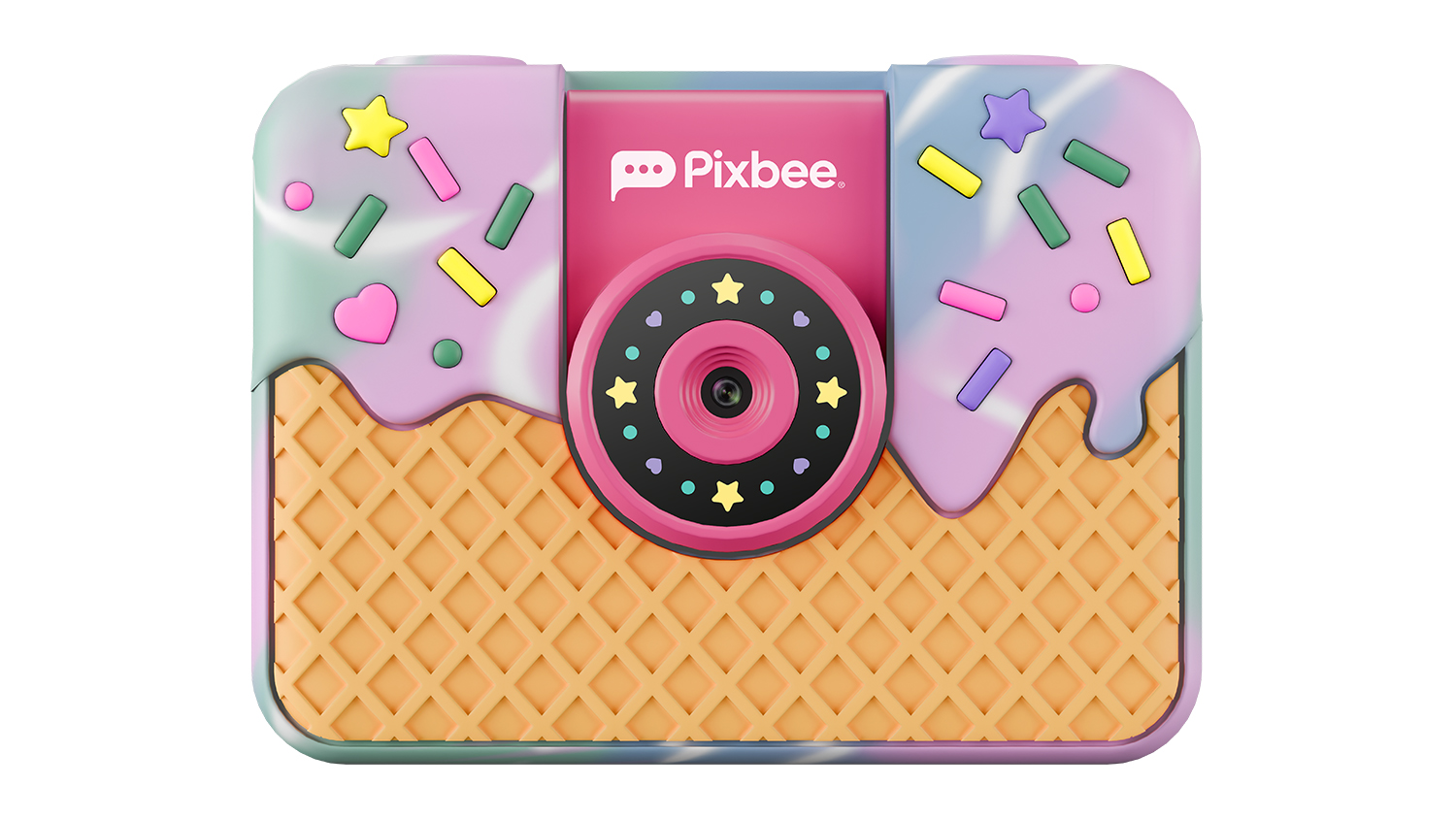 Pixbee PixPlay (Gen 2) Digital Camera for Kids - Ice Cream Rainbow (PXB-KC120CR)