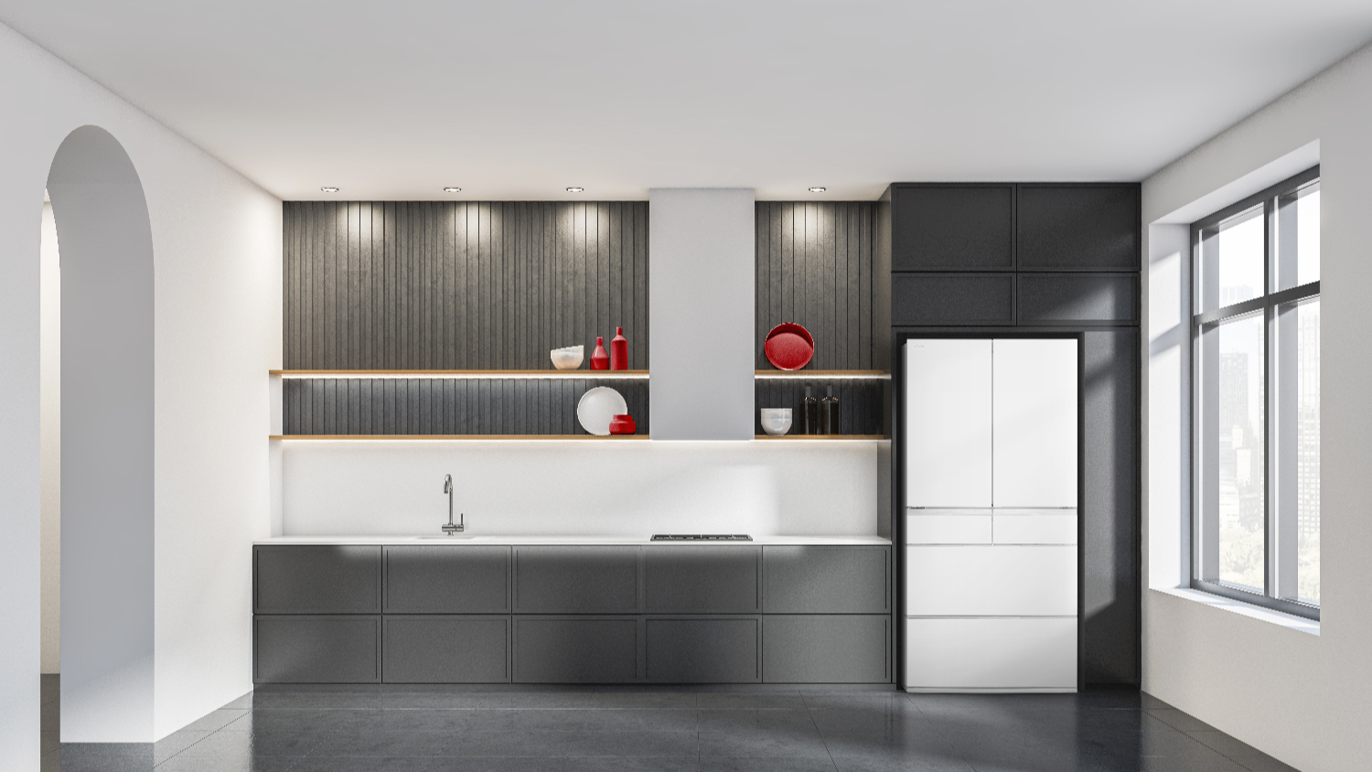 Hitachi 670L Multi Drawer Fridge Freezer - Crystal White (R-GW670TAXW)