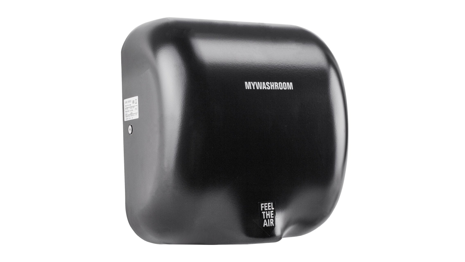 MyWashroom High Speed Quick Drying Commercial Hand Dryer - Brushed Chrome Black
