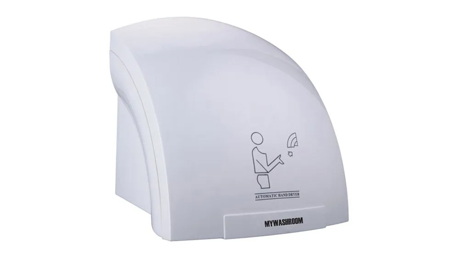 White compact automatic hand dryer