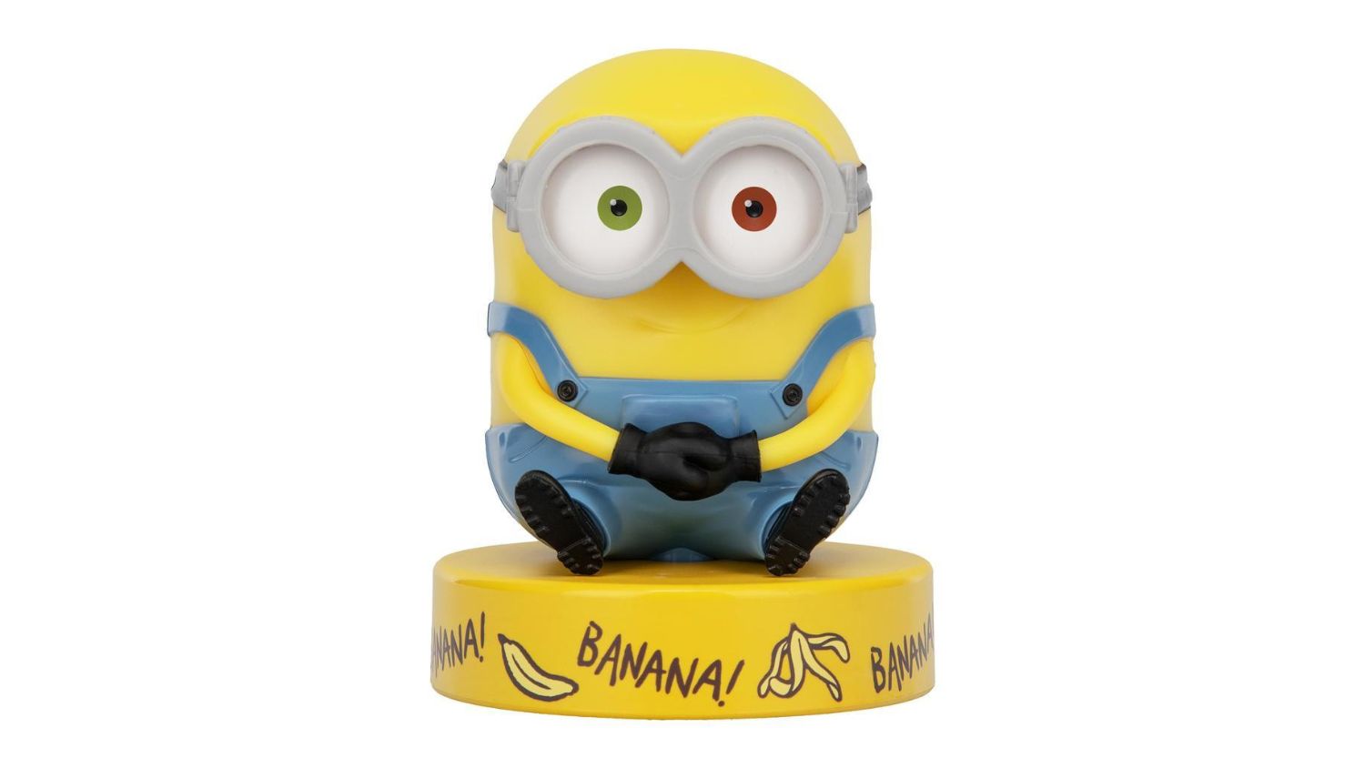 A front view of a Bob the Minion icon light