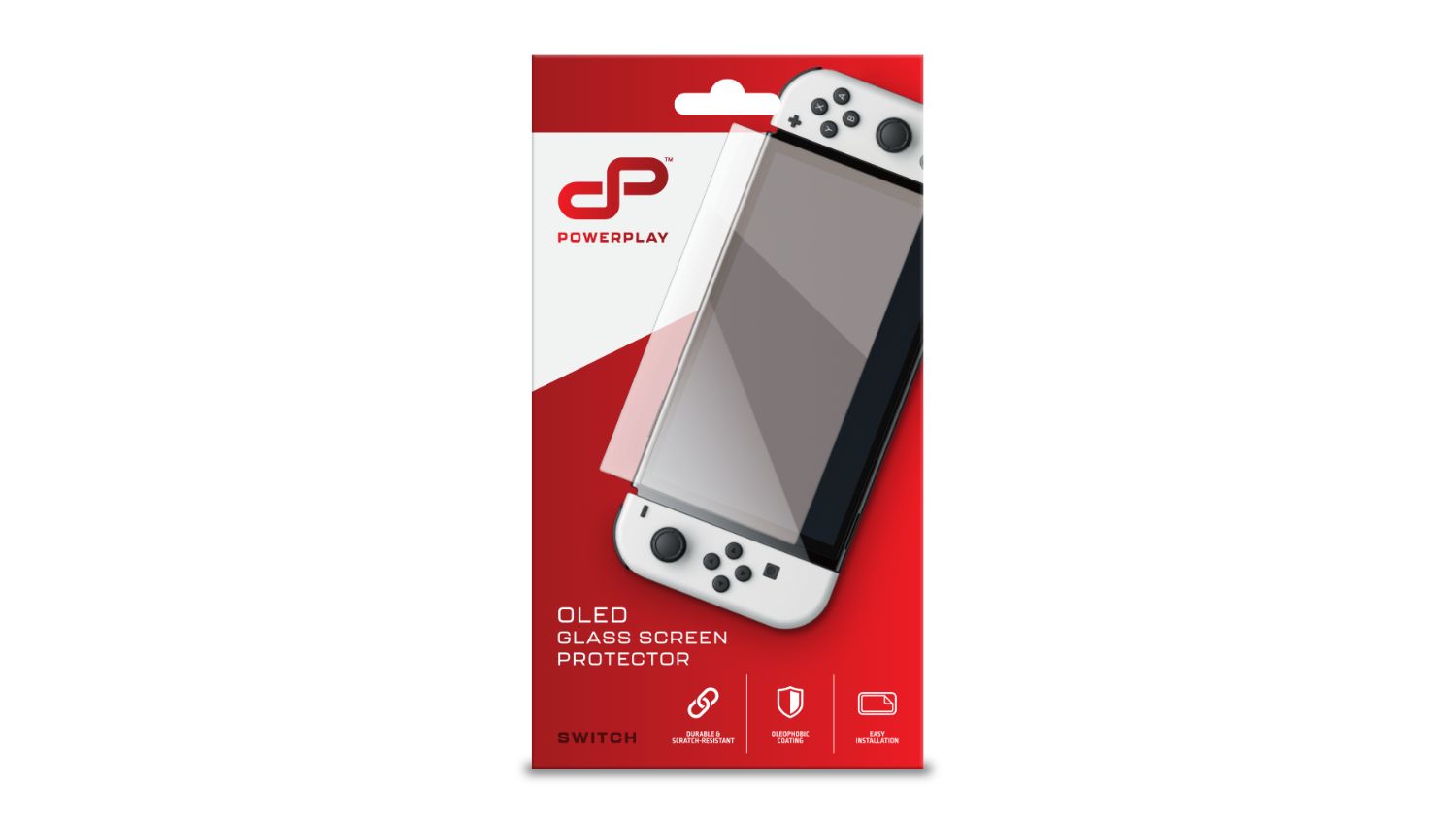 Packaging of Glass Screen Protector for Switch OLED with product details