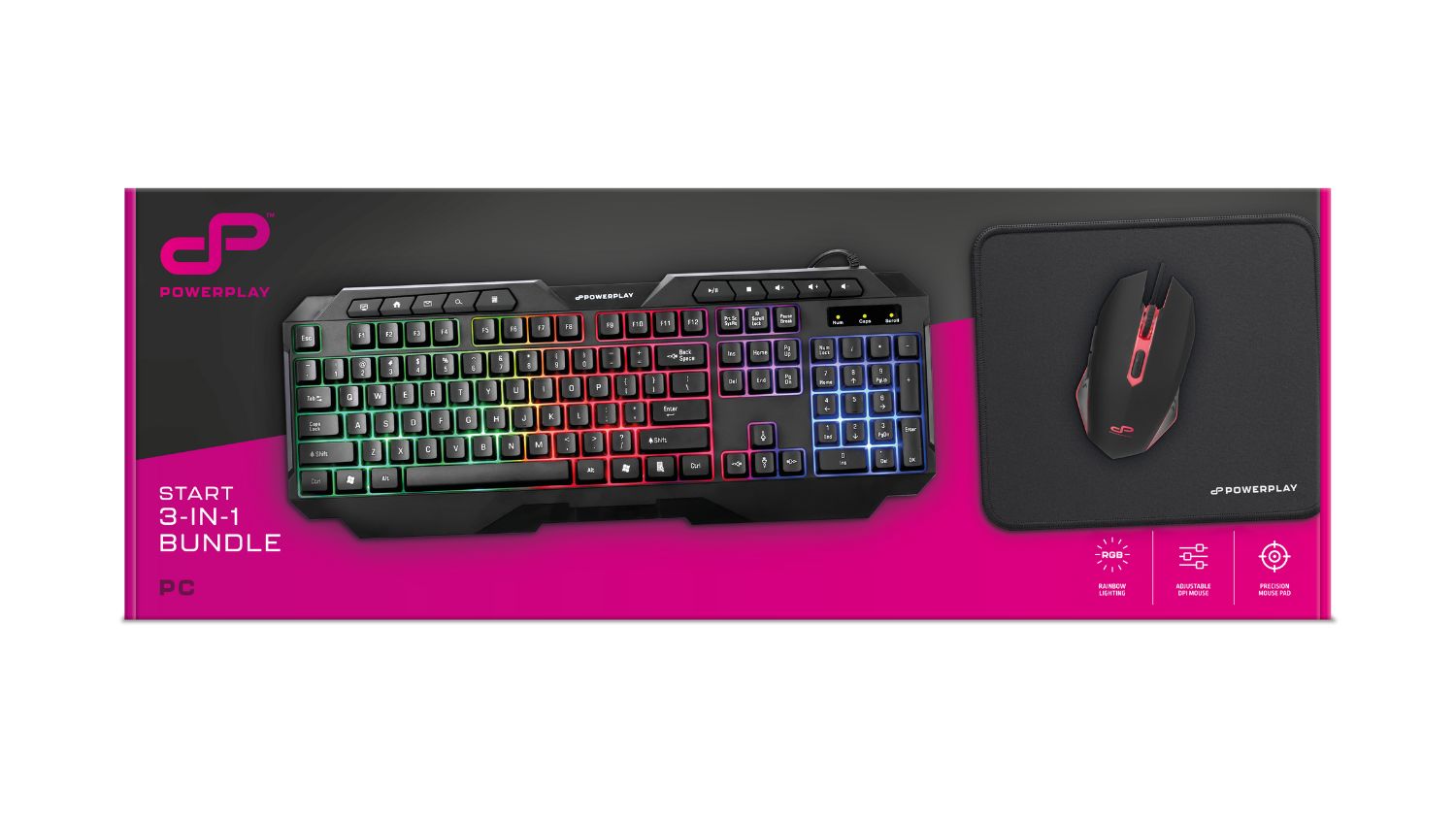 Powerplay START 3-in-1 Computer Gaming Bundle 3pcs.