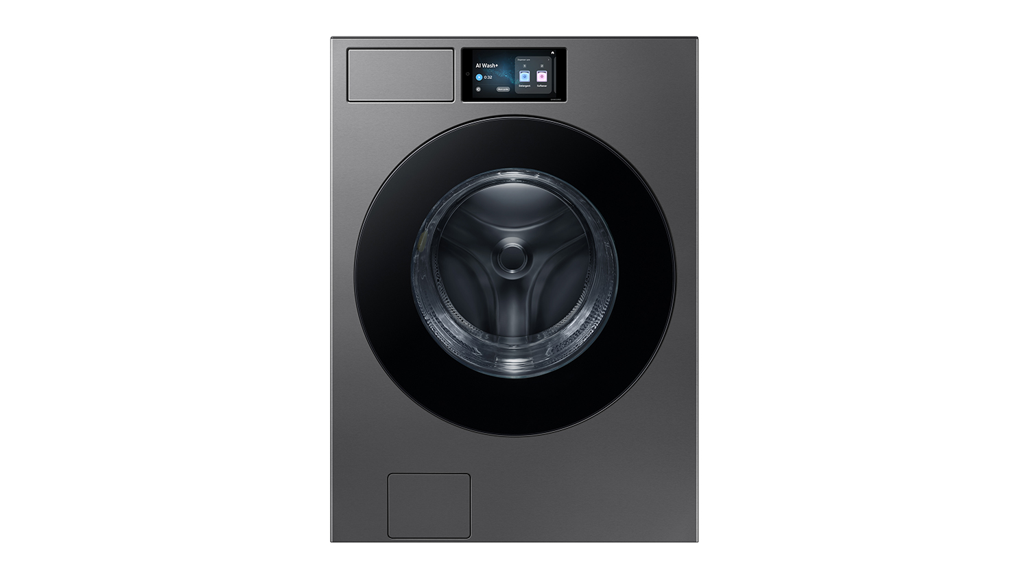 Samsung 19.5kg Bespoke Front Loader Smart AI Washing Machine in a sleek grey colour
