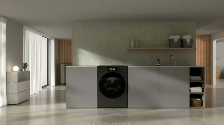 Samsung 19.5kg Bespoke Front Loader Smart AI Washing Machine - Grey (WF90F19ADSSA)