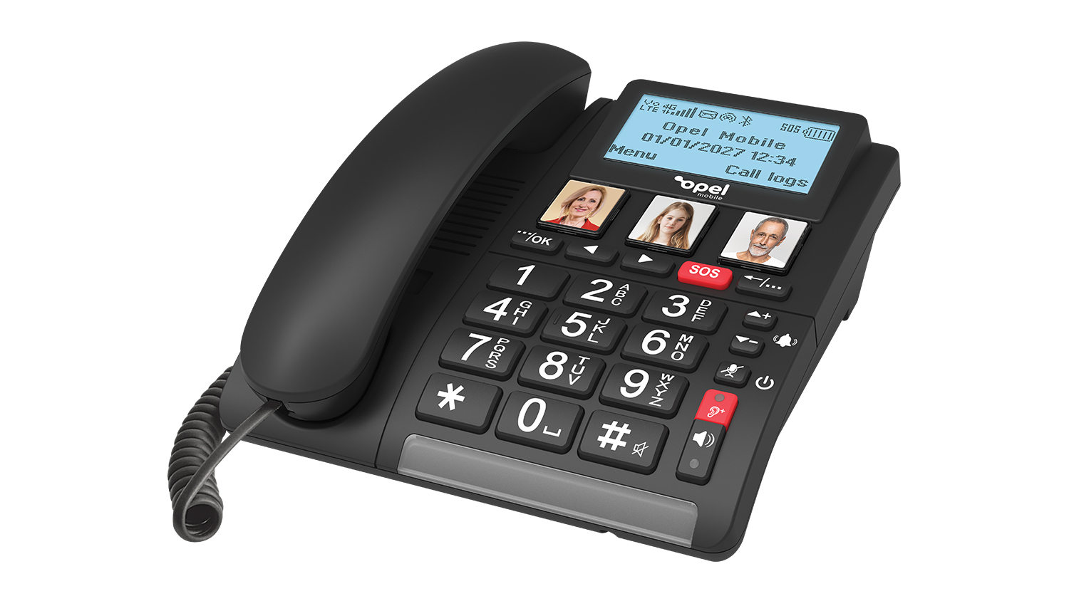 Opel Mobile Home Phone 2 4G 64MB Home Phone - Black (Open Network)