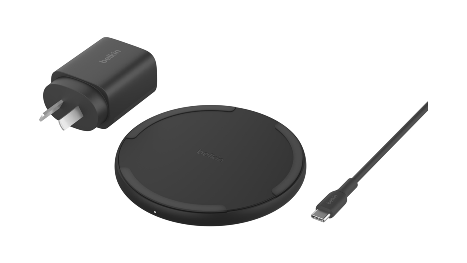 Belkin BoostCharge 15W Wireless Charging Pad with USB-C Cable & Power Supply Unit