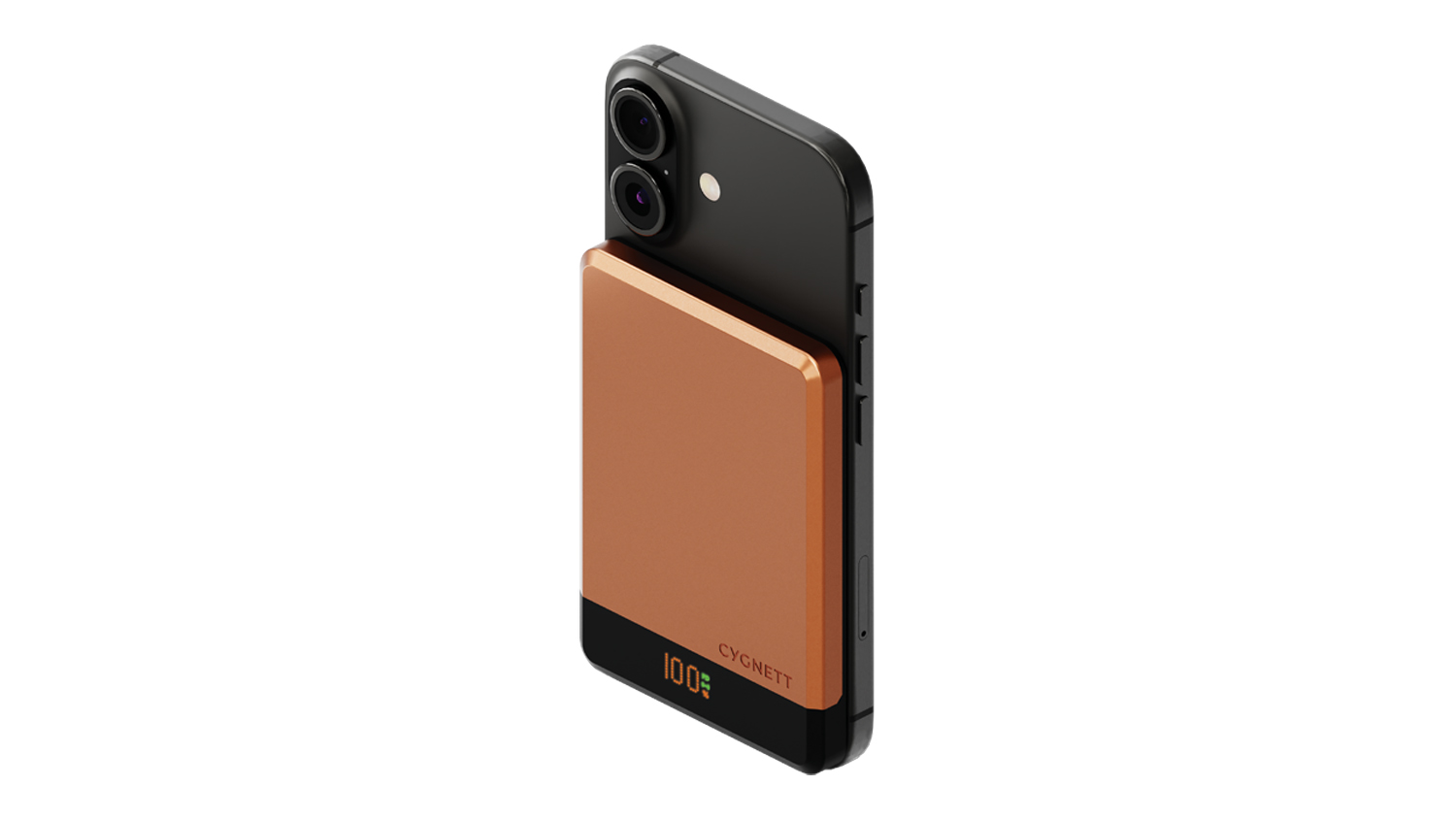 Cygnett MagSlim 5,000mAh Magnetic Wireless Power Bank - Copper (CY5643PBCHE)