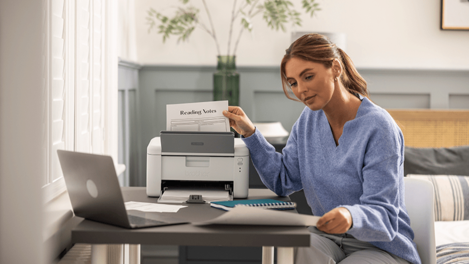 Brother HL-L1230W A4 Mono Laser Printer - White