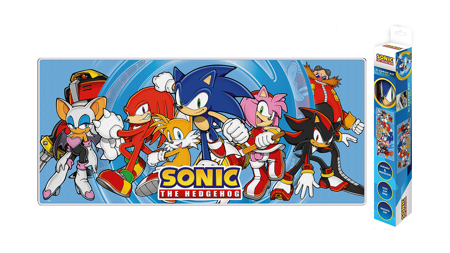 An IM XXL Gamer Desk Mat 90 x 40cm with Sonic The Hedgehog design