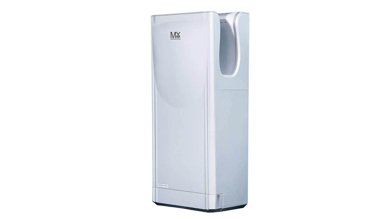 A front view of the MyWashroom Automatic Jet Hand Dryer