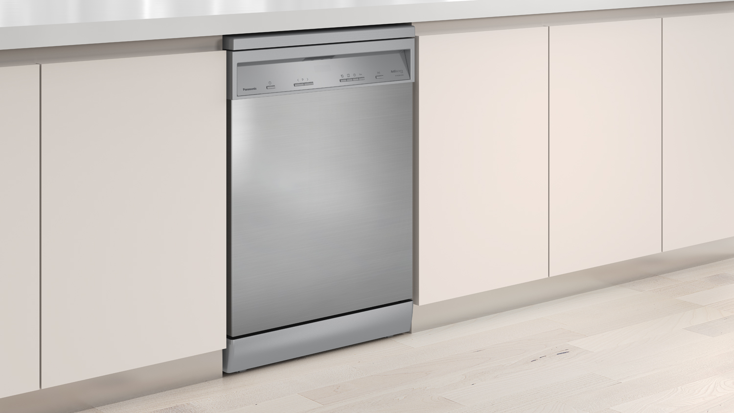 Panasonic 15 Place Setting Freestanding Dishwasher - Stainless Steel (NP-6V3MUQNZ)