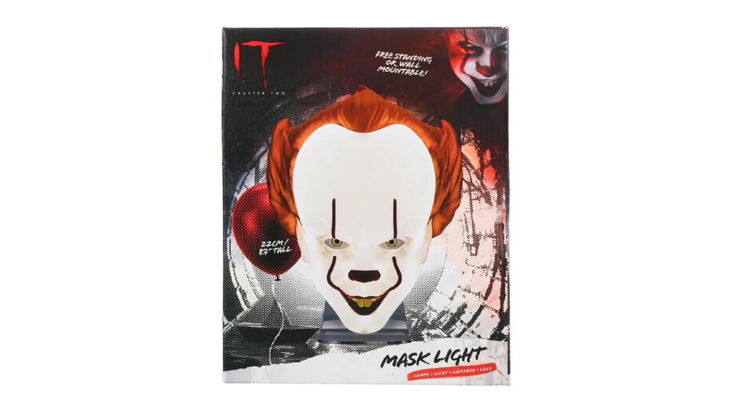 Paladone Novelty Wall Mountable Mask LED Light - Pennywise
