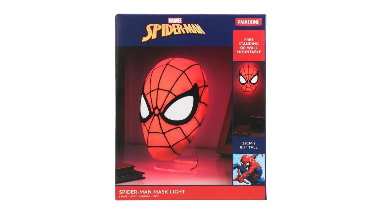 Paladone Novelty Wall Mountable Mask LED Light - Spiderman