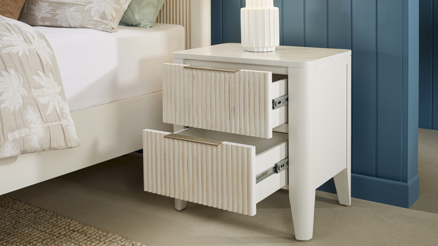 Haiti 2 Drawer Bedside Table