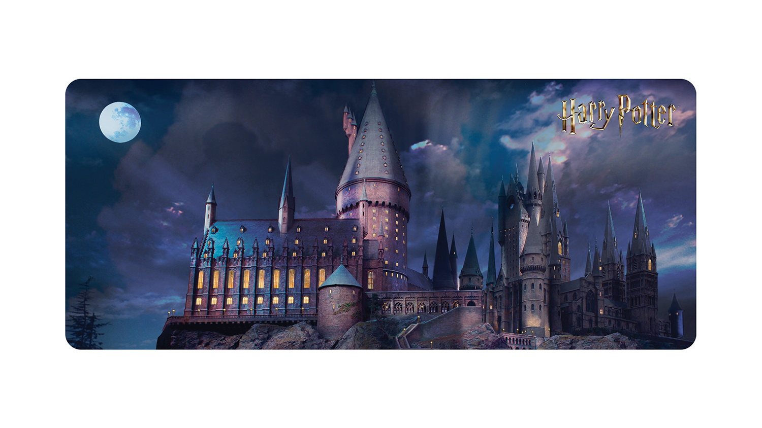 An IM XXL Gamer Desk Mat 90 x 40cm with Hogwarts design